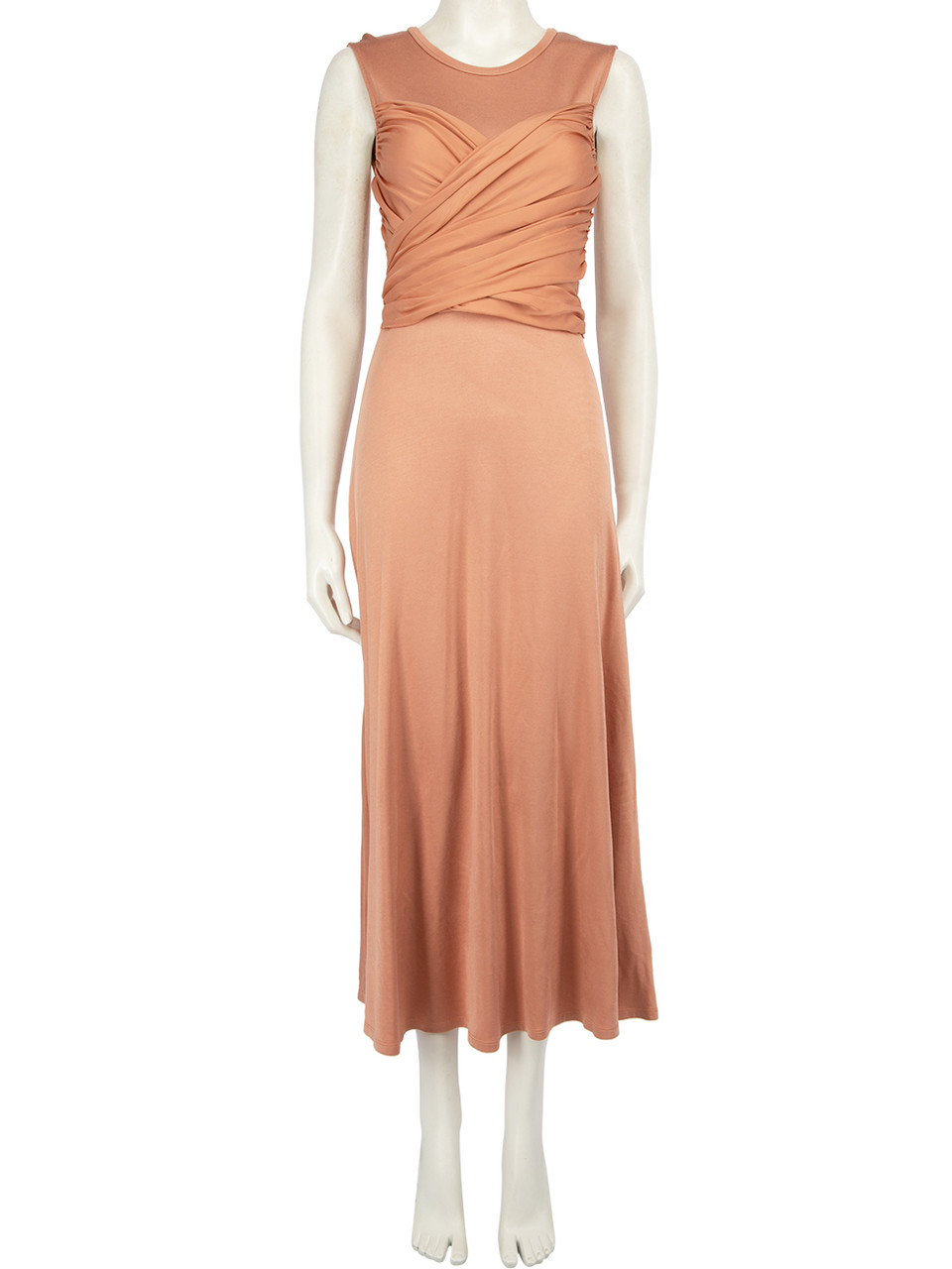 Sandro Pink Bow Tied Midi Dress