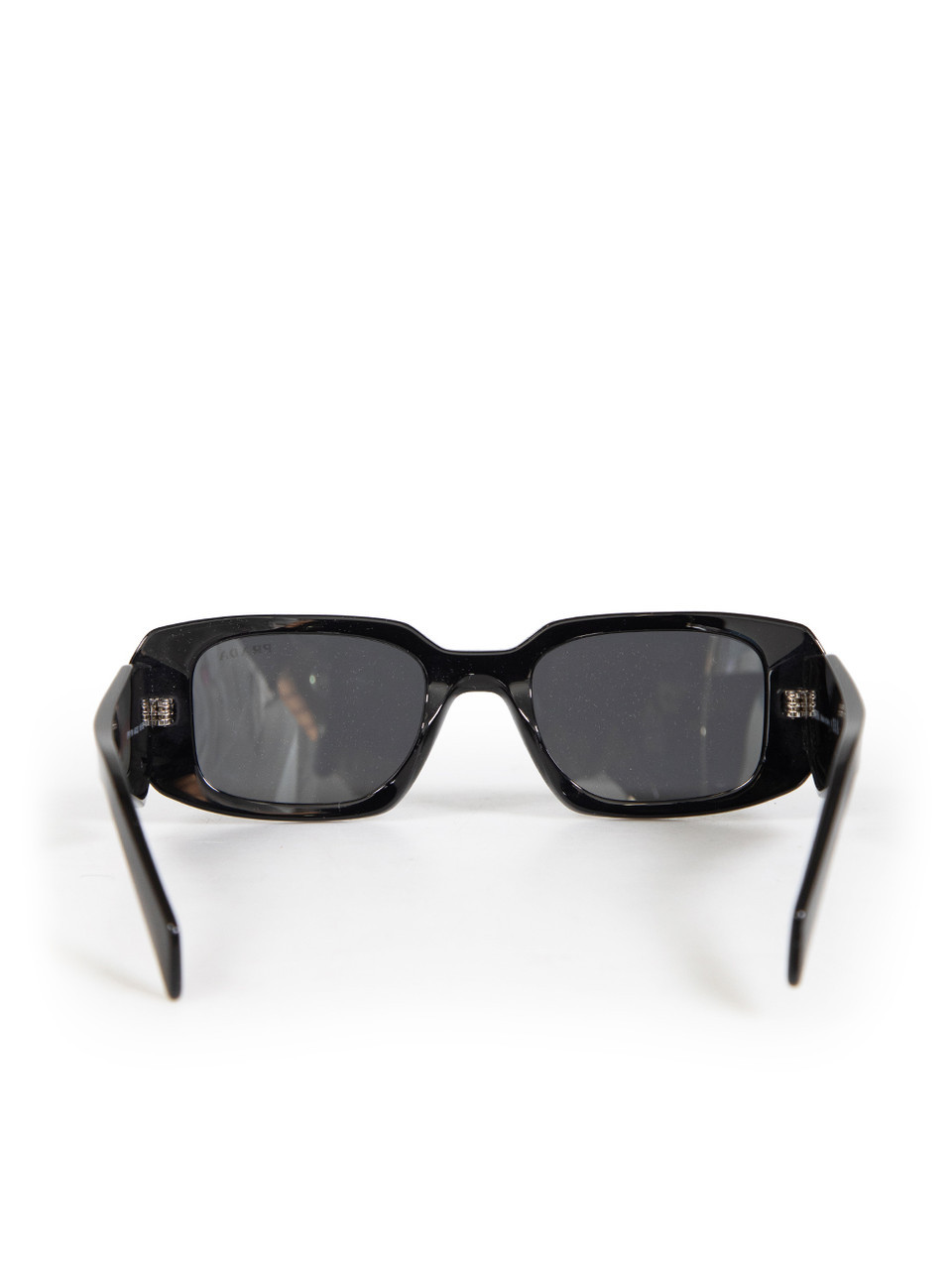Prada Black Rectangular Tinted Frame Sunglasses