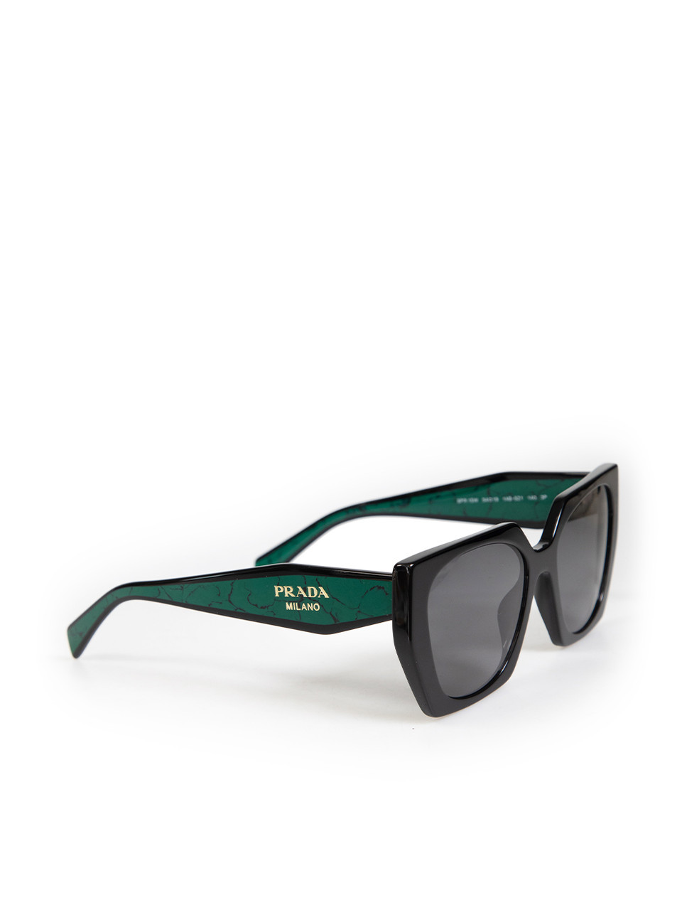 Prada Black Marble Pattern Square Sunglasses