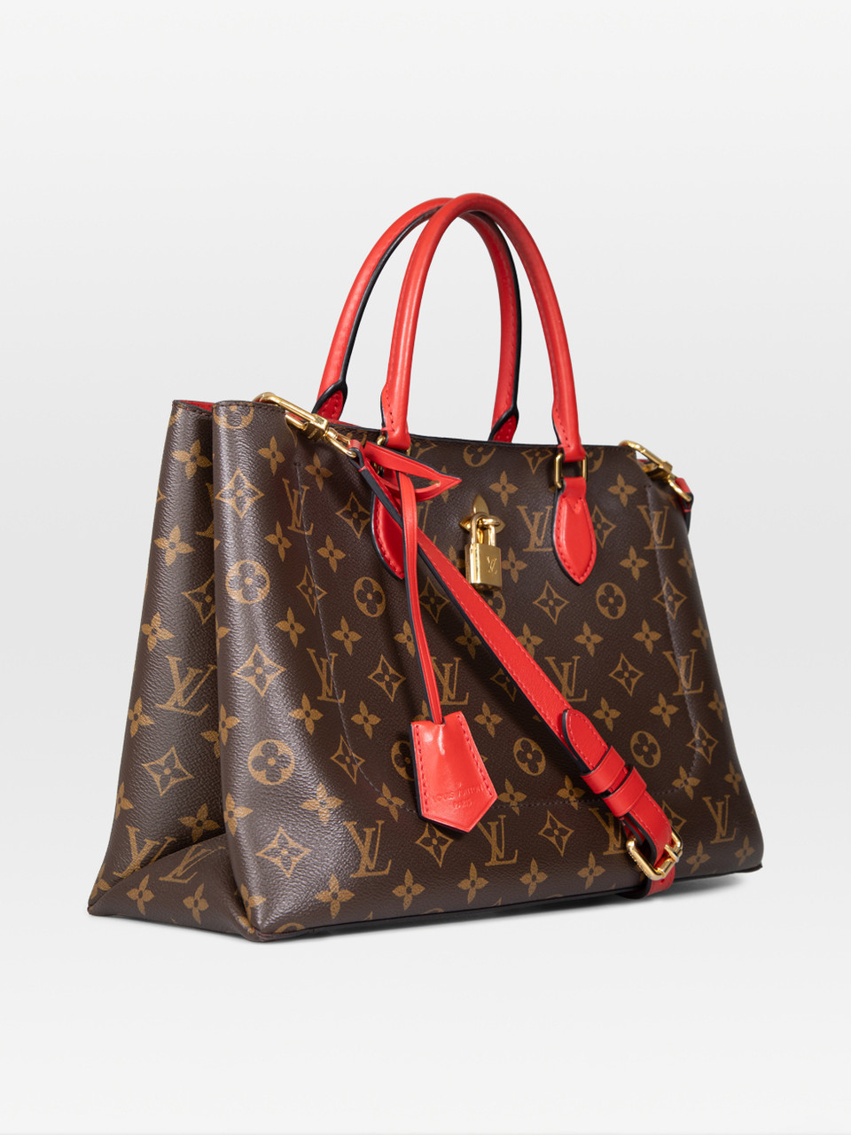 Louis Vuitton 2018 Brown & Coquelicot Flower Tote