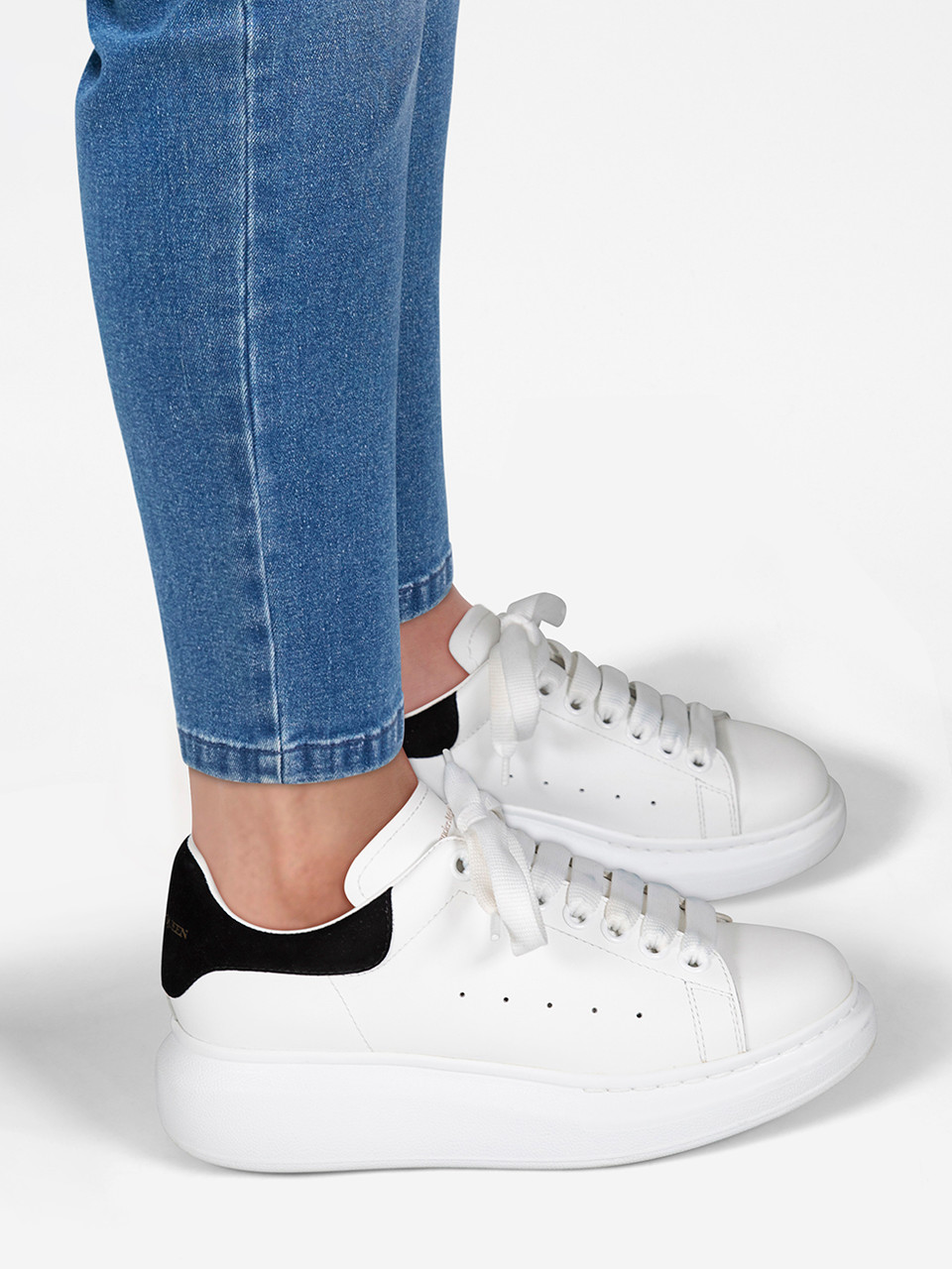 Alexander McQueen White Chunky Leather Trainers