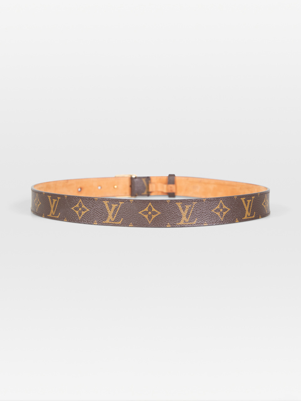 Louis Vuitton Brown Monogram Canvas Cabochon Belt