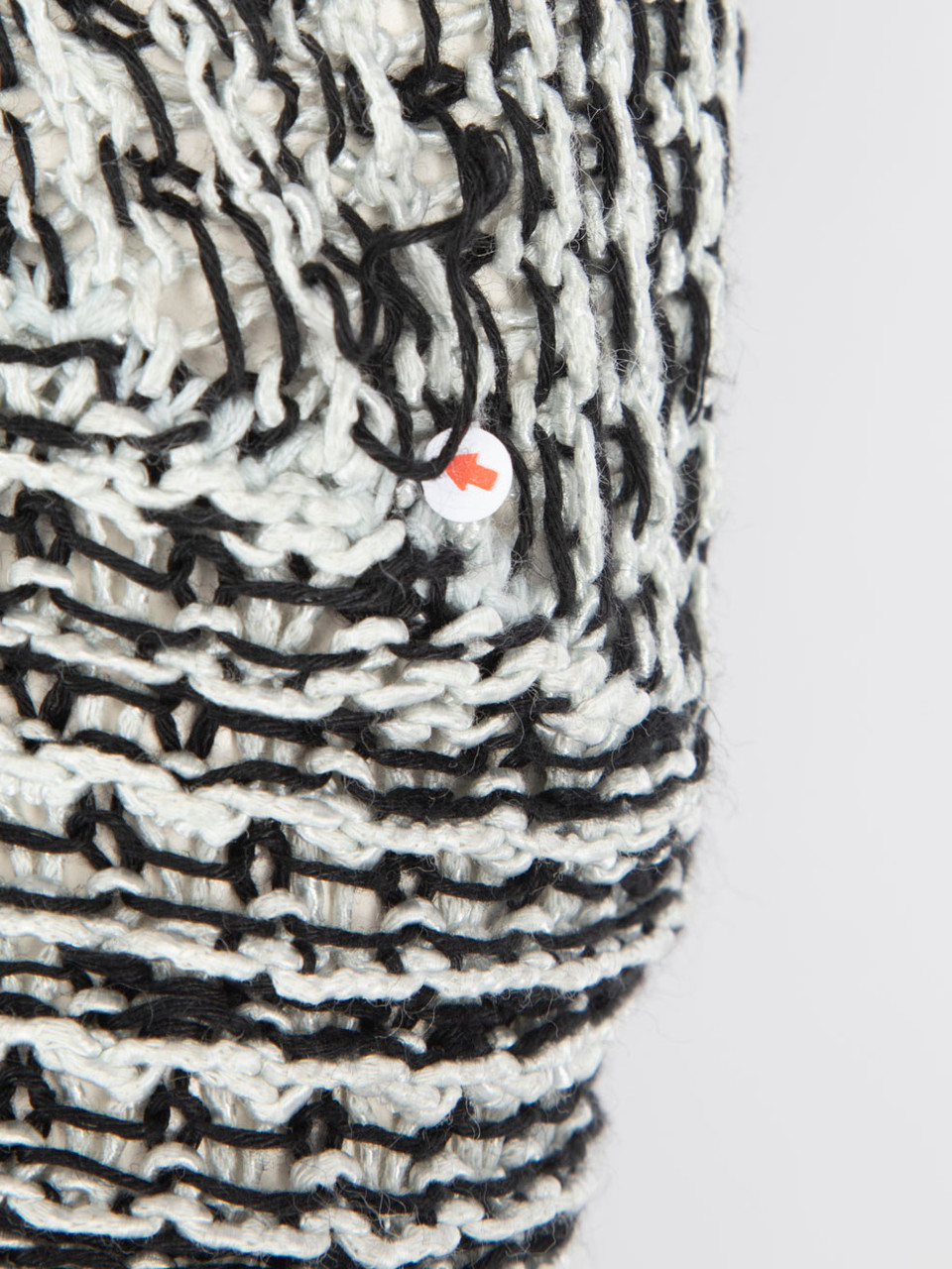 Helmut Lang Black & White Asymmetric Hem Sweater