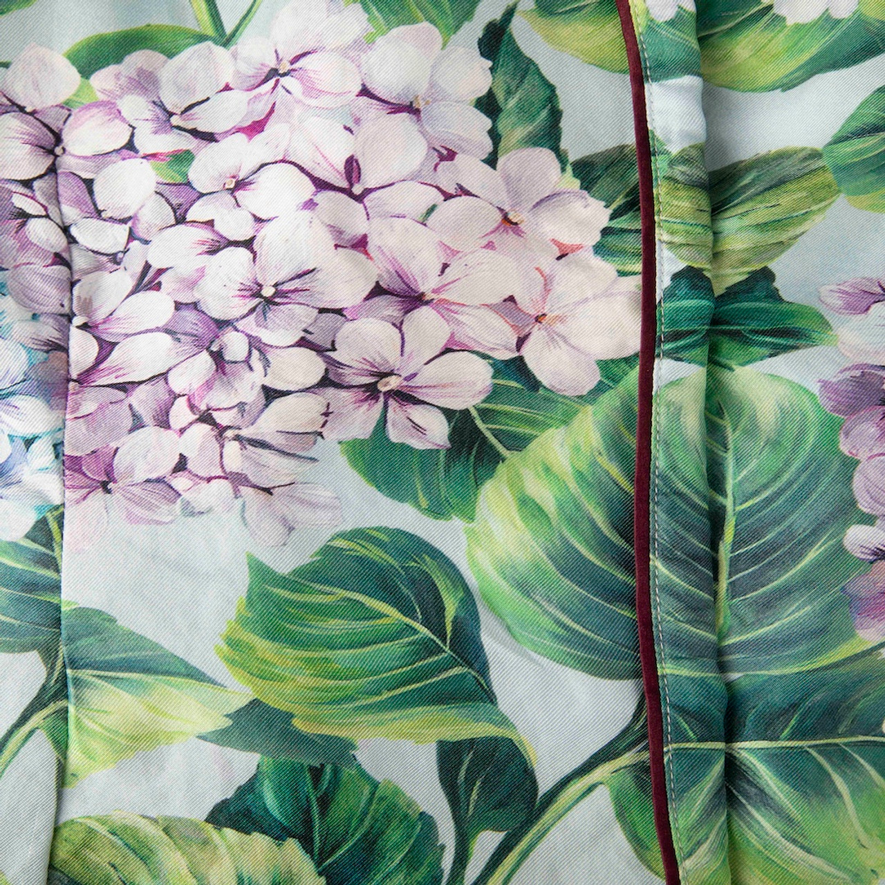 Dolce & Gabbana Green & Blue Silk Floral Shirt