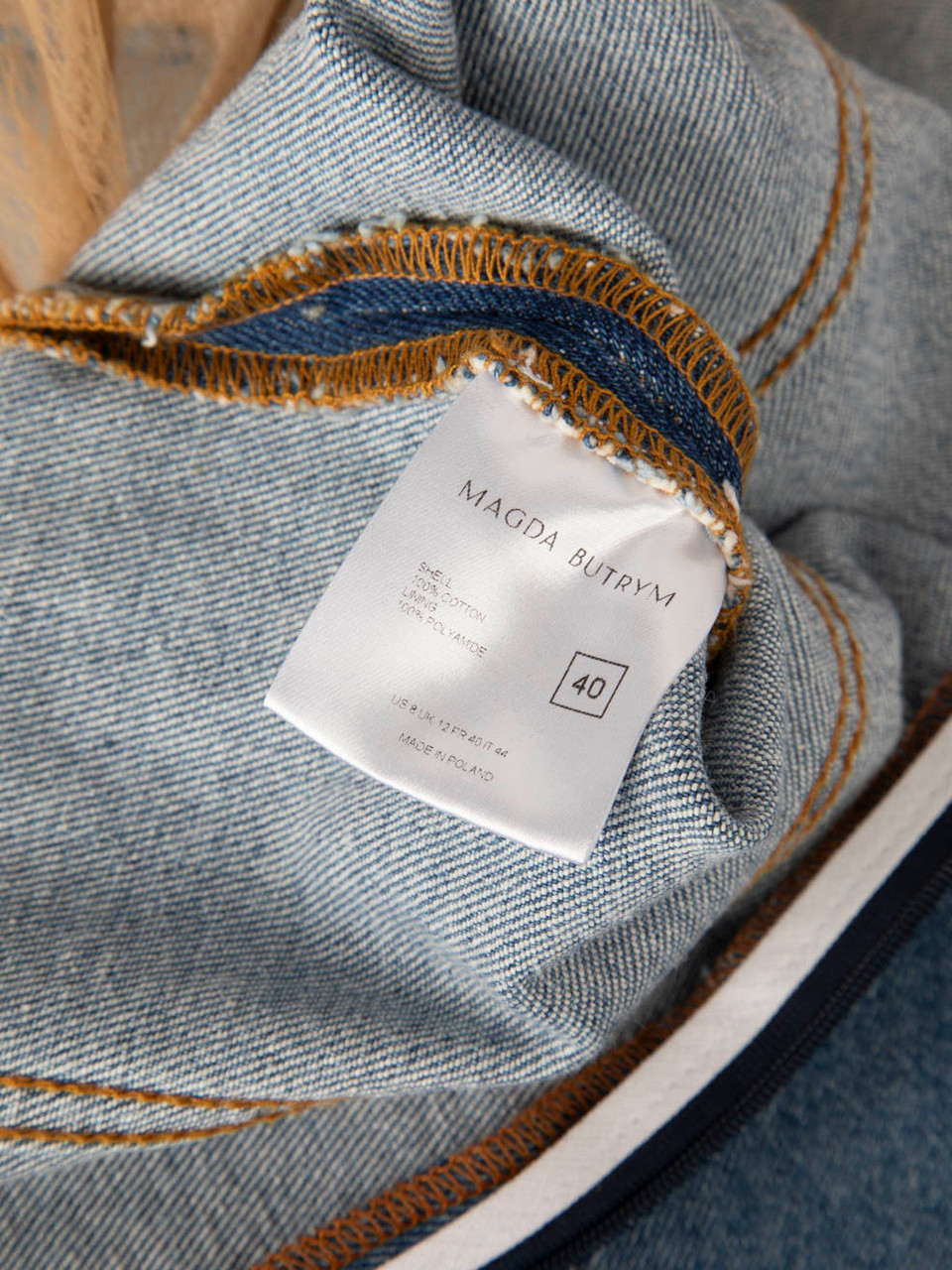 Magda Butrym Blue Bustier Denim Dress