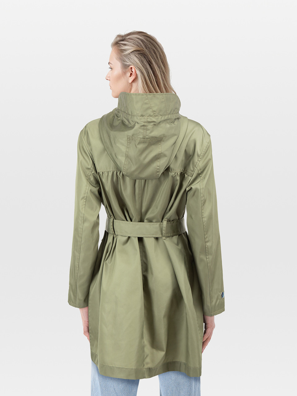 Burberry Khaki Hooded Rain Coat