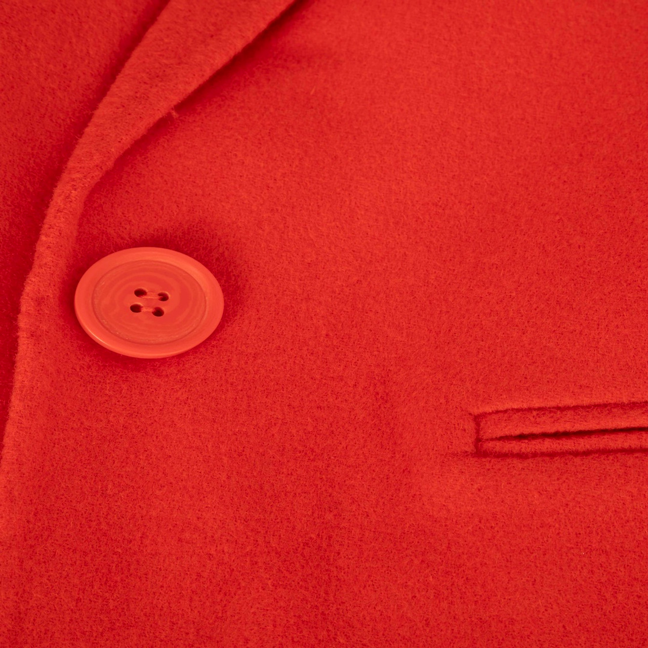 Maje Red Wool Single Breasted Long Coat