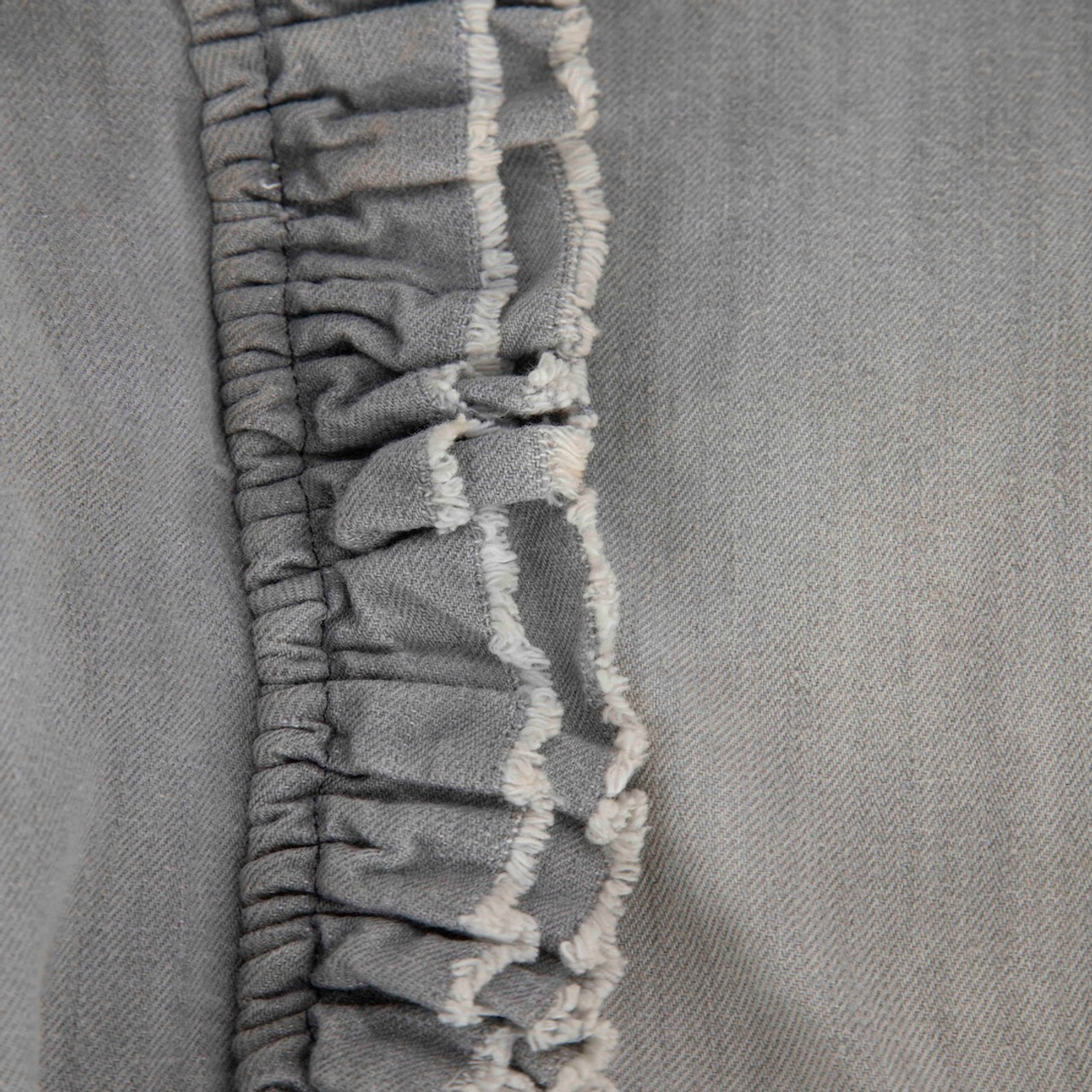 Isabel Marant Grey Ruffle Trim Denim Blouse Isabel Marant Grey Ruffle Trim Denim Blouse