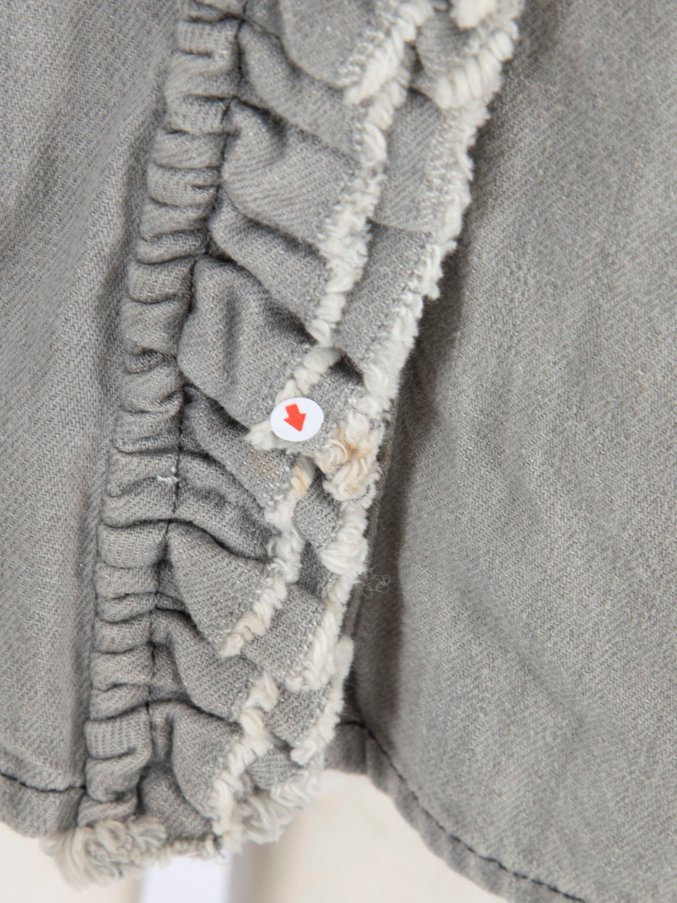 Isabel Marant Grey Ruffle Trim Denim Blouse Isabel Marant Grey Ruffle Trim Denim Blouse