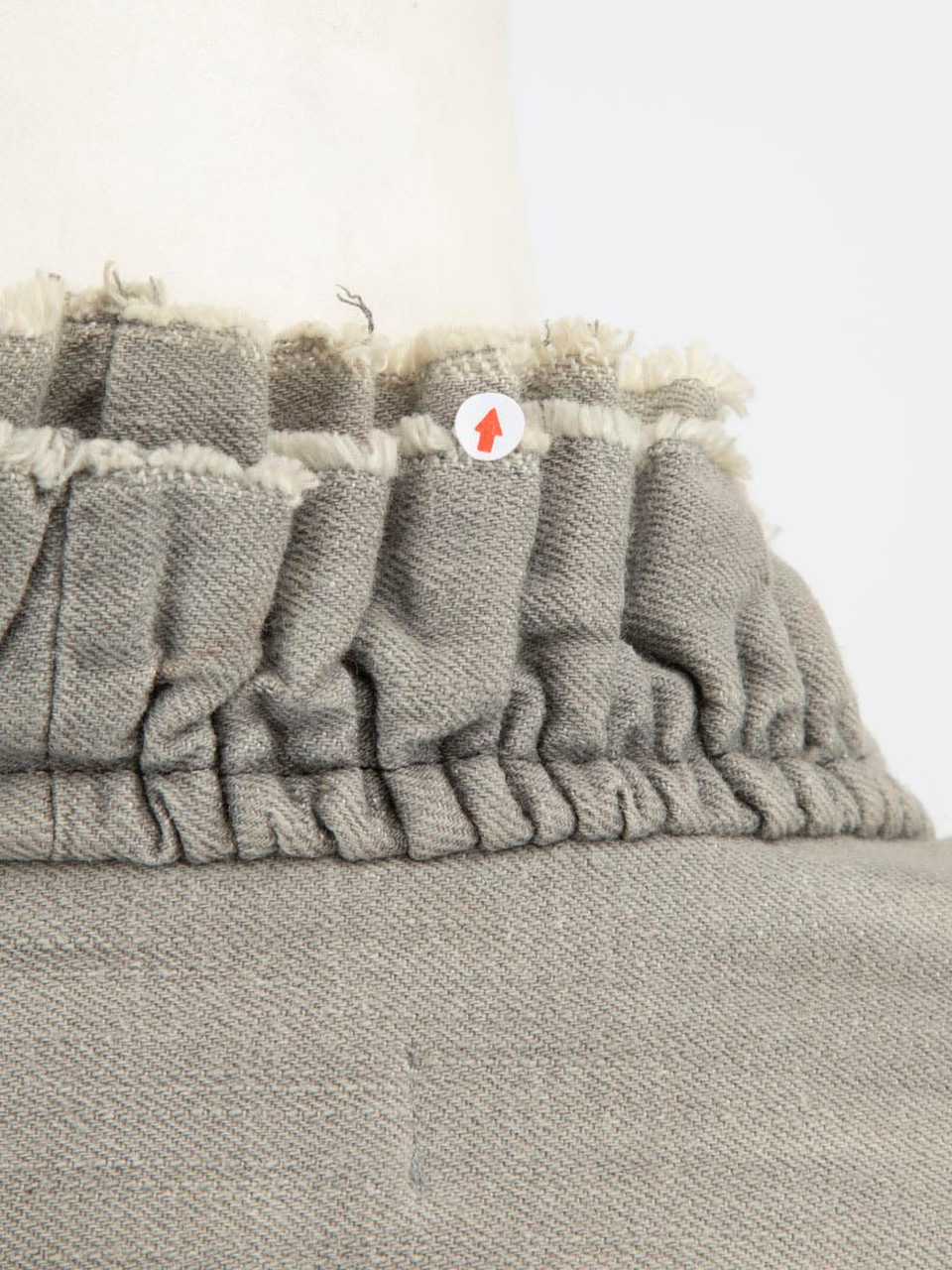 Isabel Marant Grey Ruffle Trim Denim Blouse Isabel Marant Grey Ruffle Trim Denim Blouse