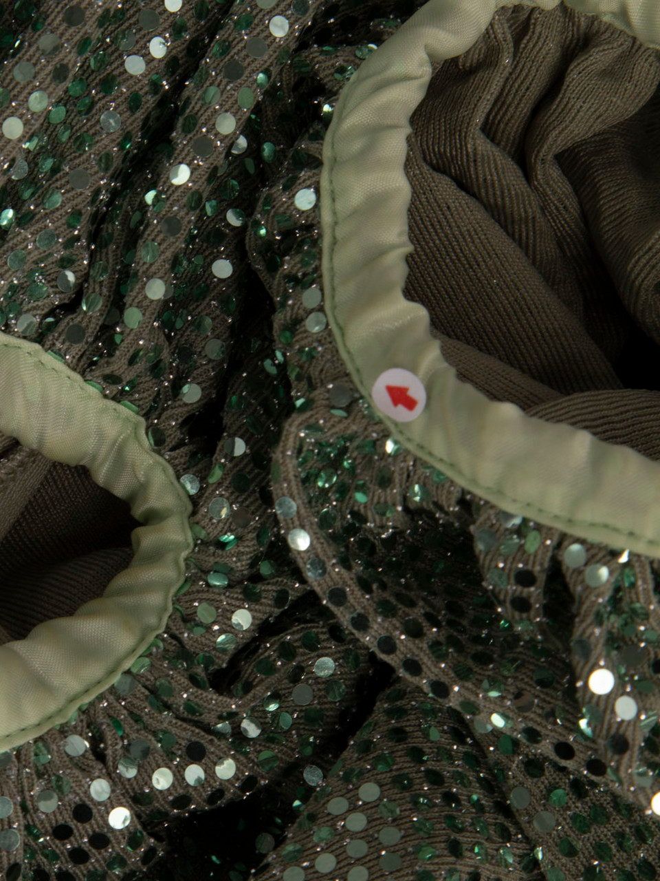 Forte_Forte Green Long Sequin Embellished Coat