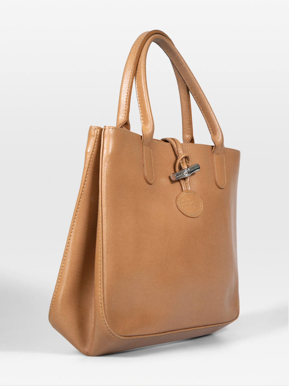 Longchamp Beige Leather Le Roseau Handbag