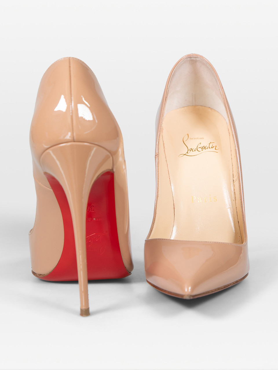 Christian Louboutin Beige Patent So Kate Pumps Christian Louboutin Beige Patent So Kate Pumps