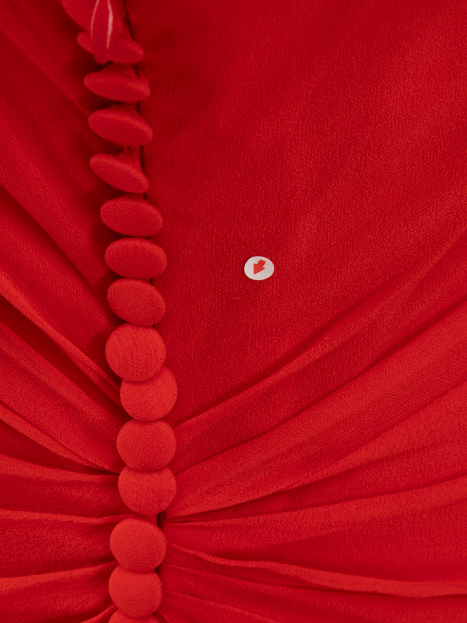 Elie Saab Red Silk Asymmetric Ruched Maxi Dress Elie Saab Red Silk Asymmetric Ruched Maxi Dress