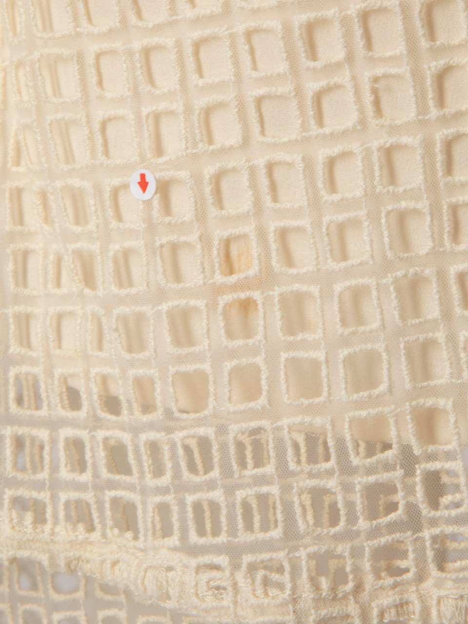 Self-Portrait Ecru Square Lace Midi Dress Self-Portrait Ecru Square Lace Midi Dress