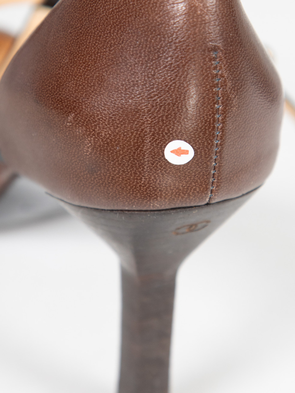 Chanel Black & Brown Leather Strappy Heels Chanel Black & Brown Leather Strappy Heels