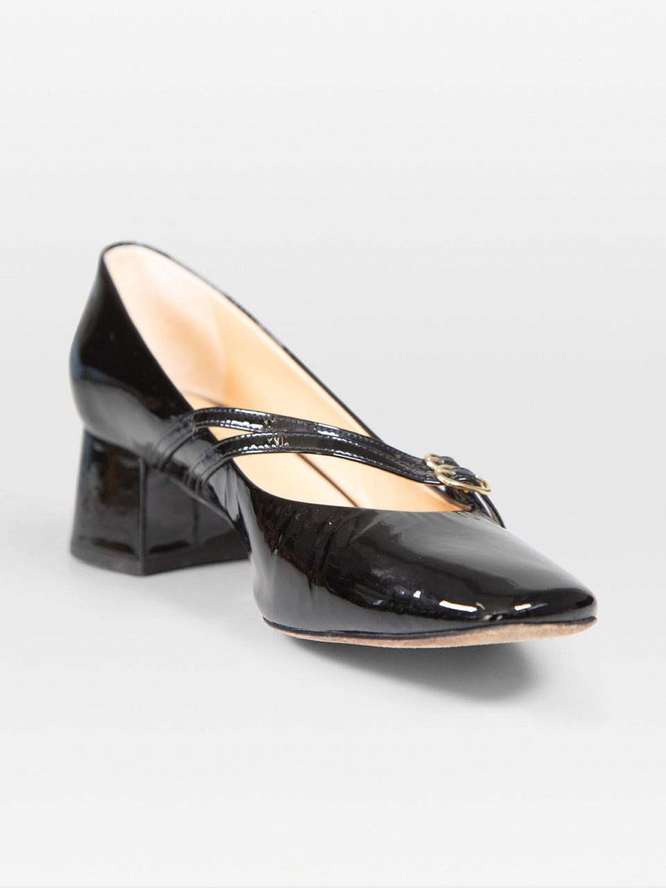 Rouje Black Patent Mary Jane Pumps