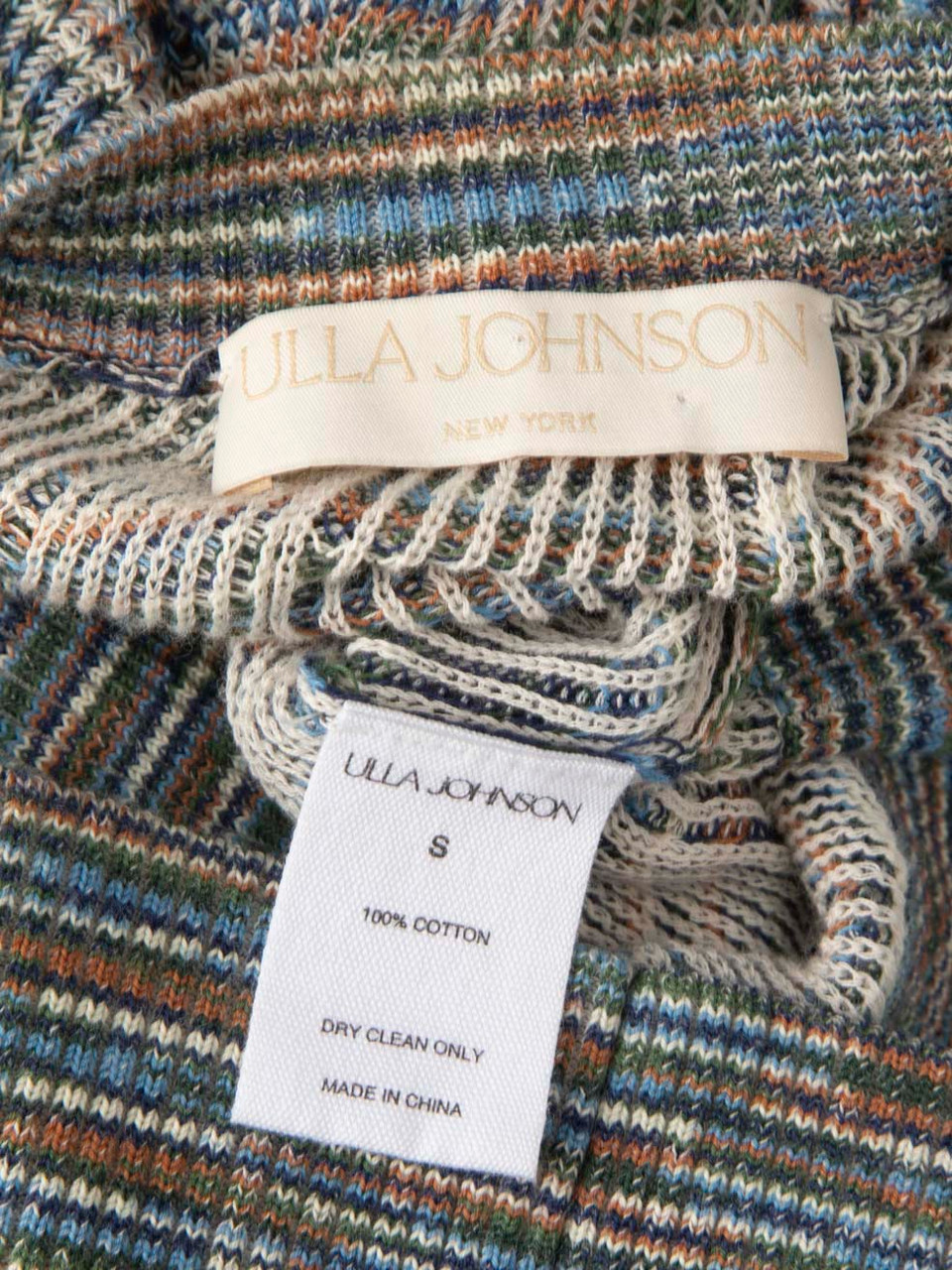 Ulla Johnson Short Sleeve Knitted Patterned Top Ulla Johnson Short Sleeve Knitted Patterned Top