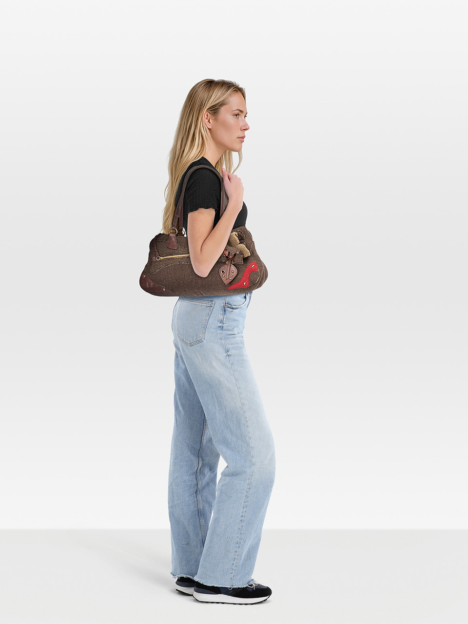 Miu Miu Brown Tweed Flower Bag Miu Miu Brown Tweed Flower Bag
