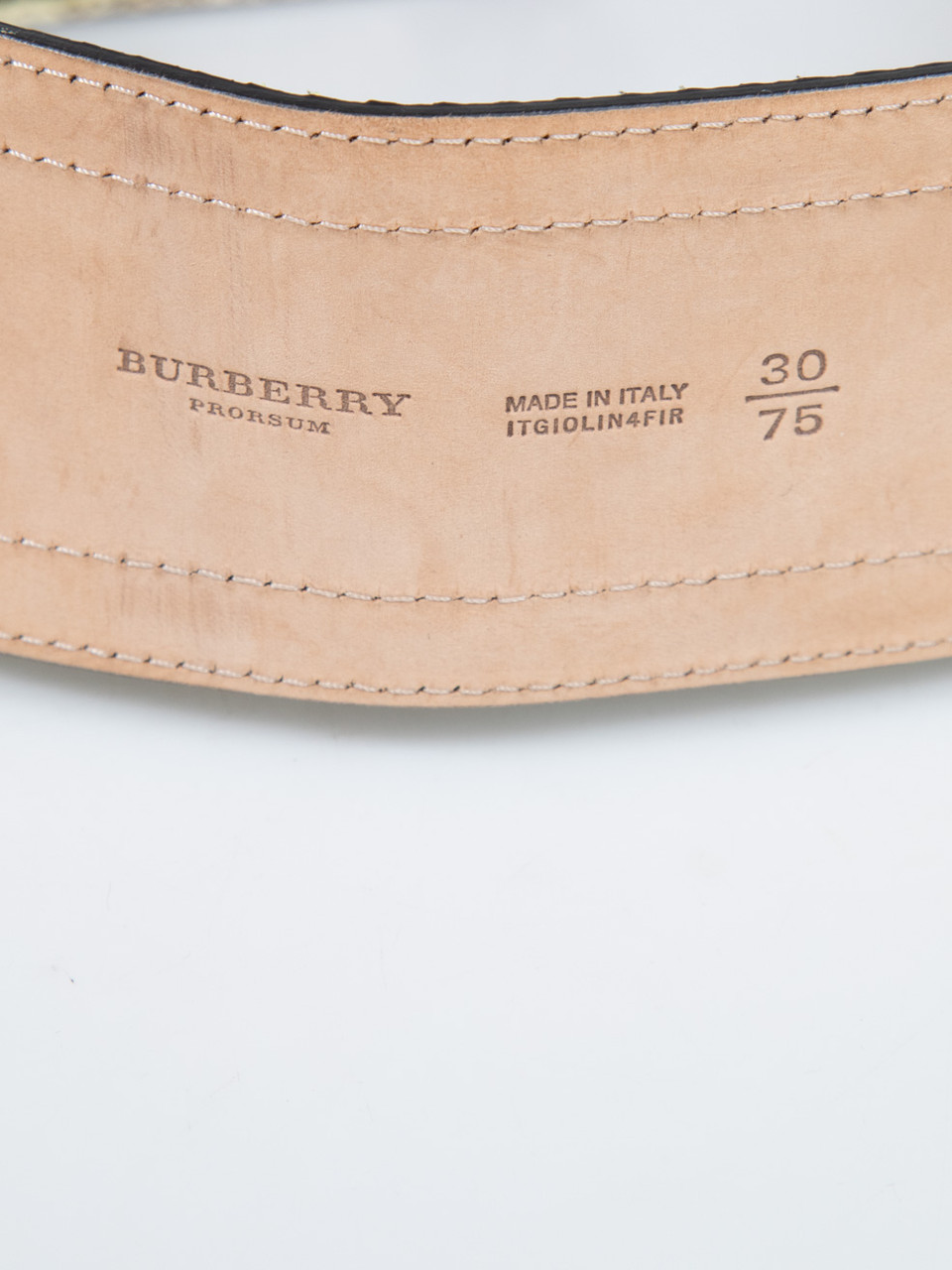 Burberry Green Snakeskin Wide Belt