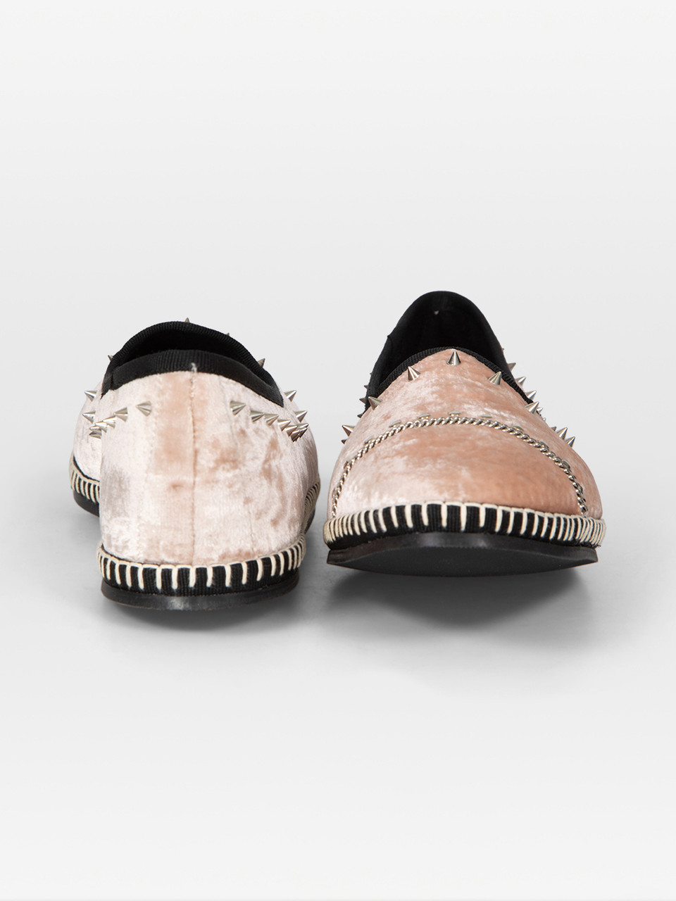 Giuseppe Zanotti Light Pink Velvet Otium Loafers