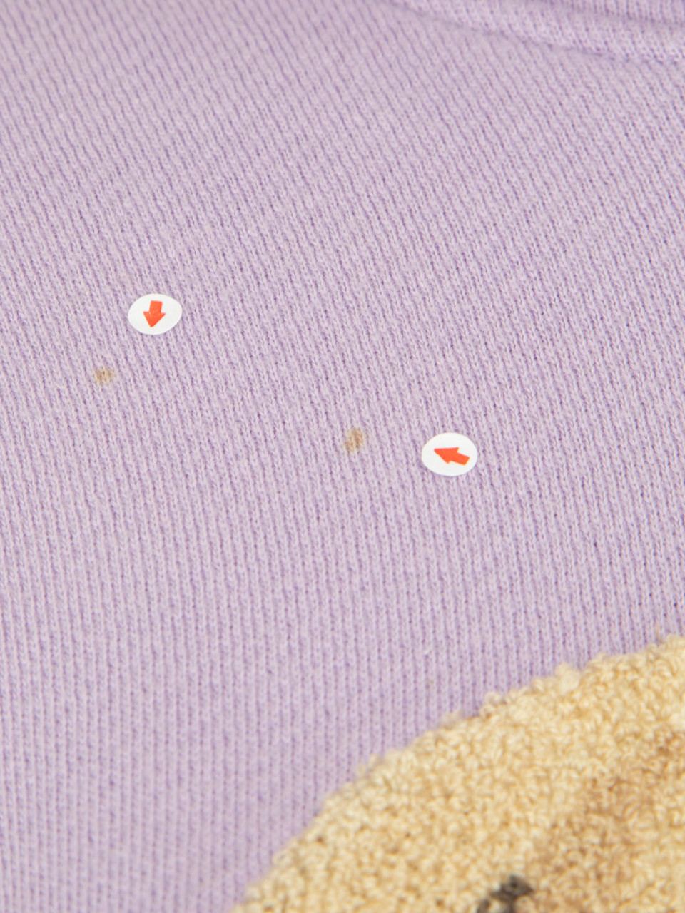 Palm Angels Purple Bear Motif Oversized Hoodie
