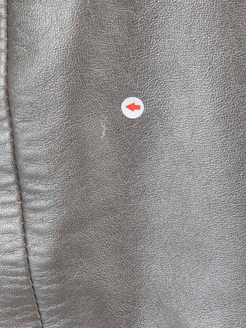 Balmain Silver Leather A-Line Mini Skirt