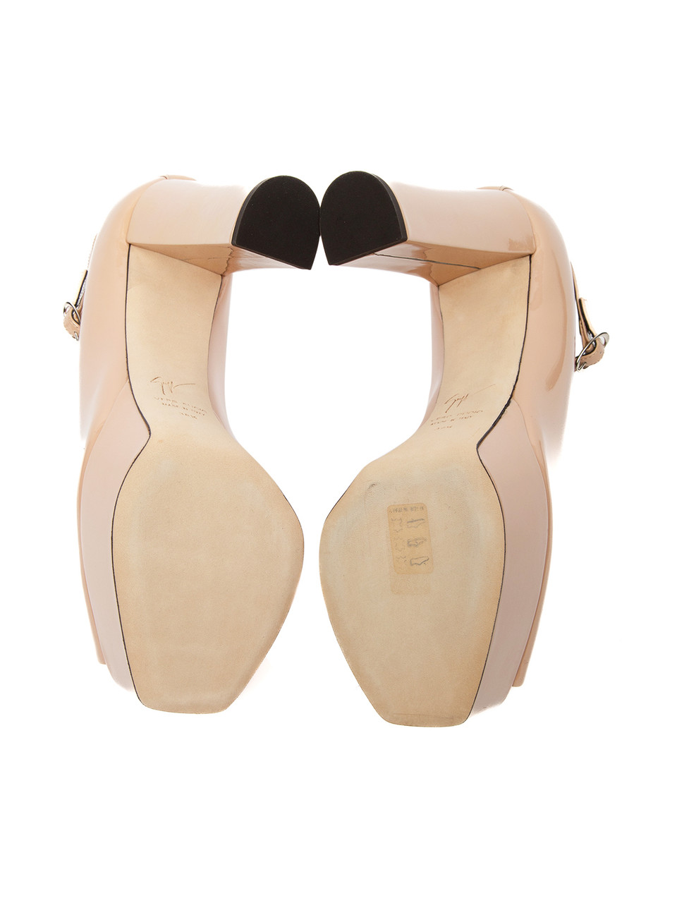 Giuseppe Zanotti Betty Beige Patent Leather Platform Sandals