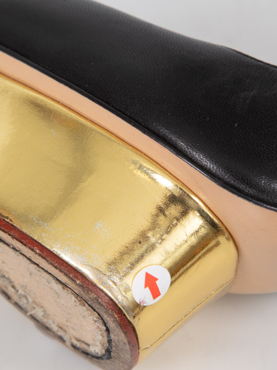 Charlotte Olympia Black Leather Dolly Pumps