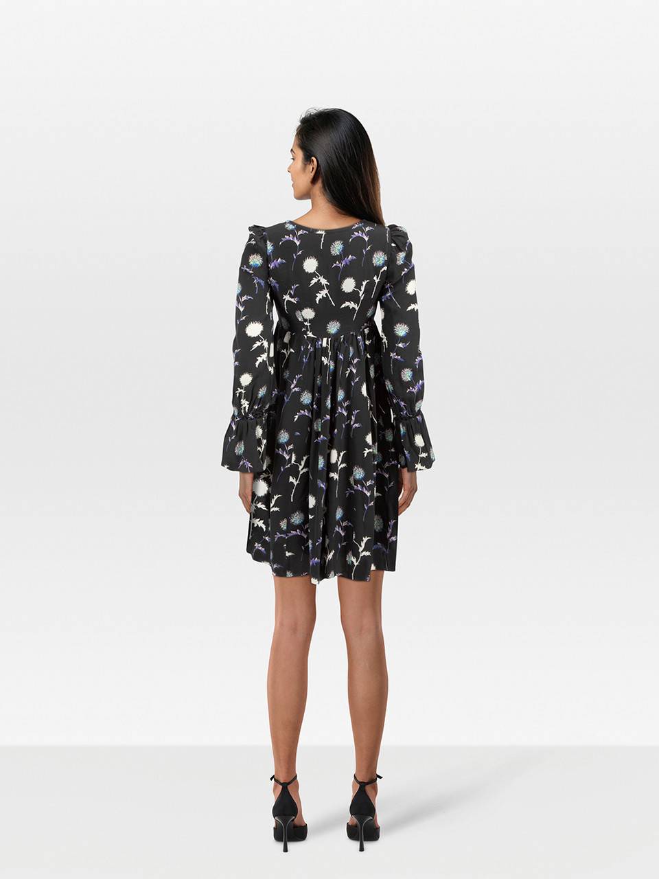 Kenzo Dandelion Print Silk Dress