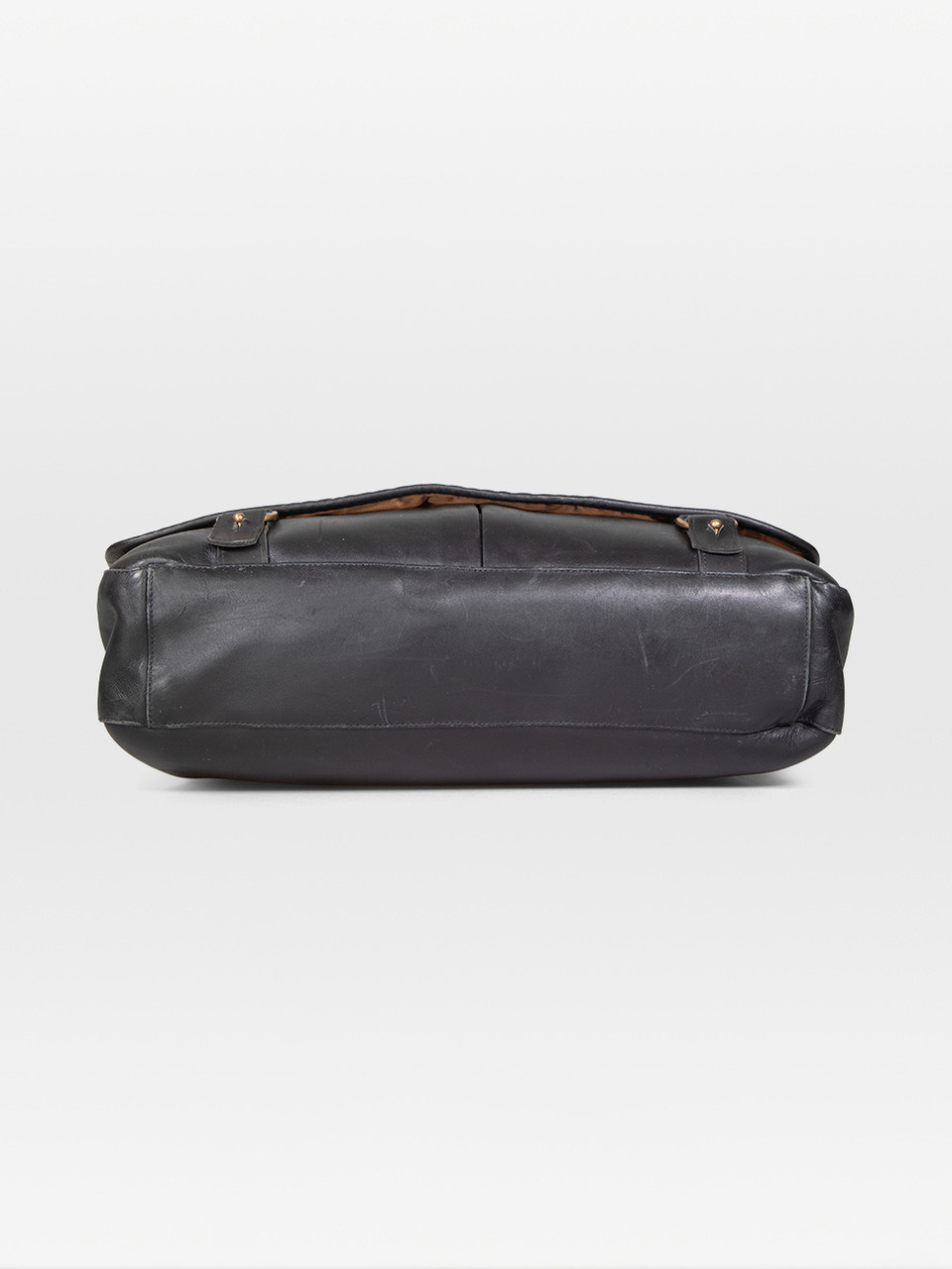 Bill Amberg Black Leather Messenger Bag