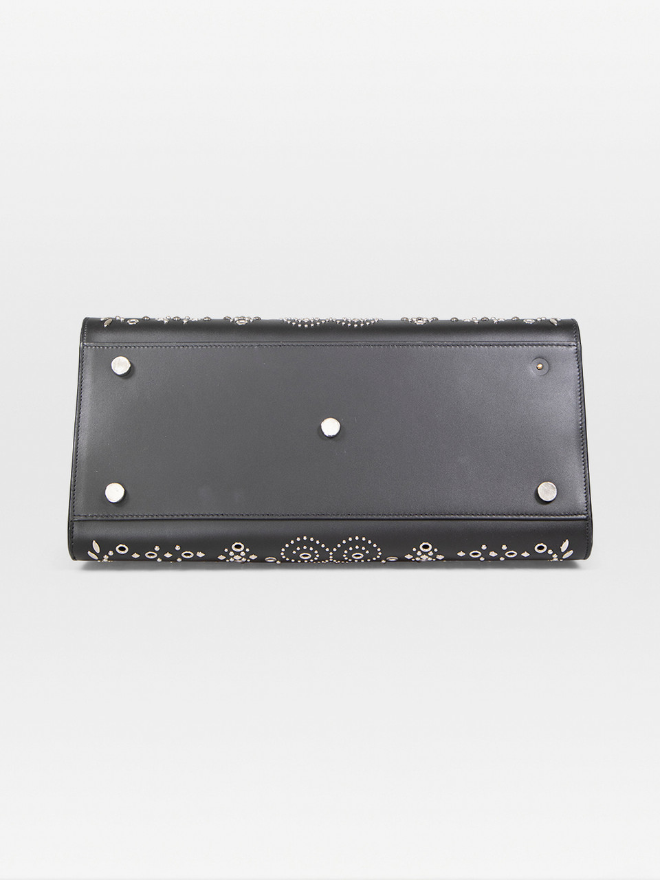 Saint Laurent Black Leather Bandana Sac De Jour Bag