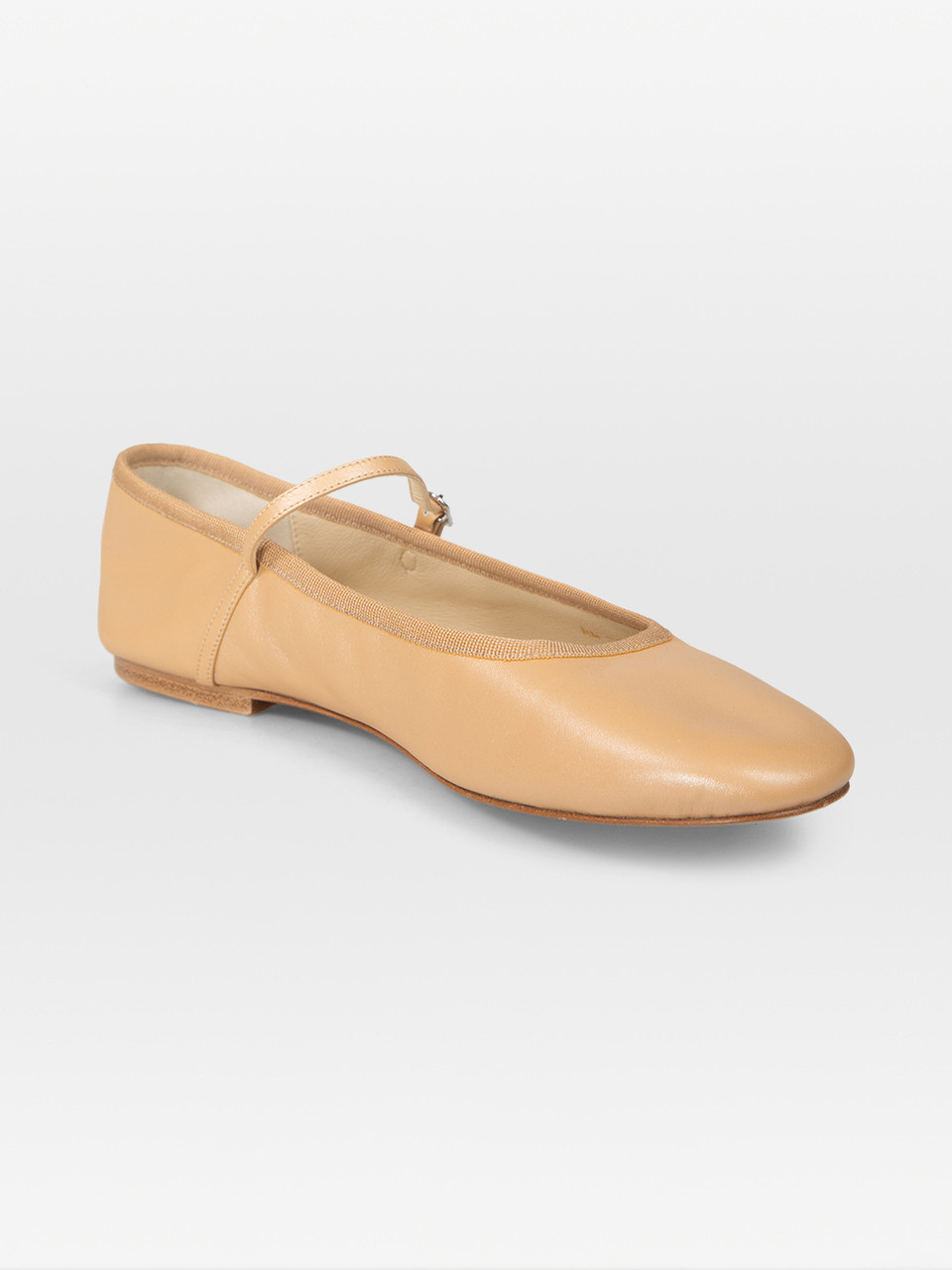 Céline Beige Leather Mary Jane Ballet Flats