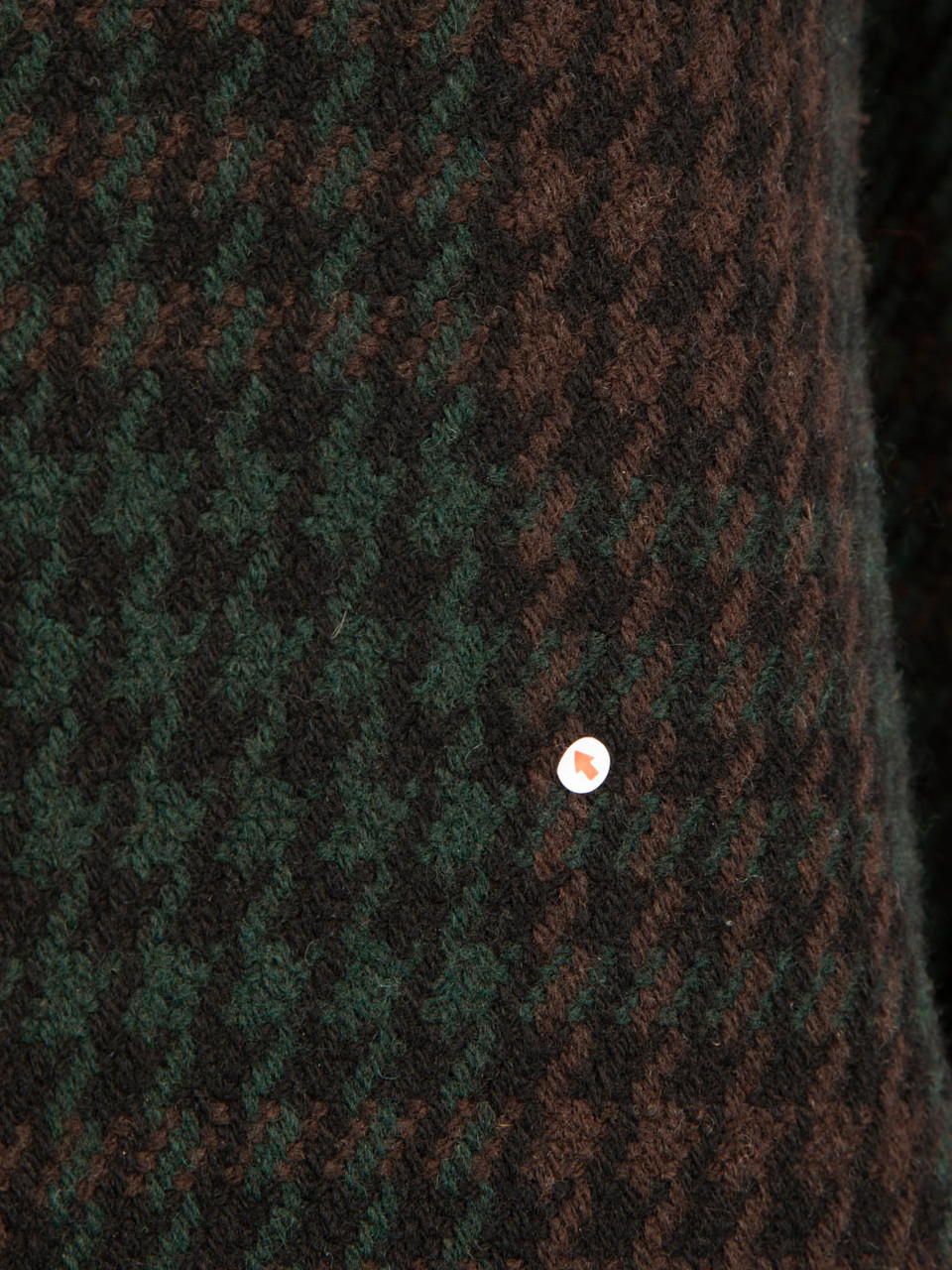 Samsøe Samsøe Green & Brown Wool Houndstooth Coat