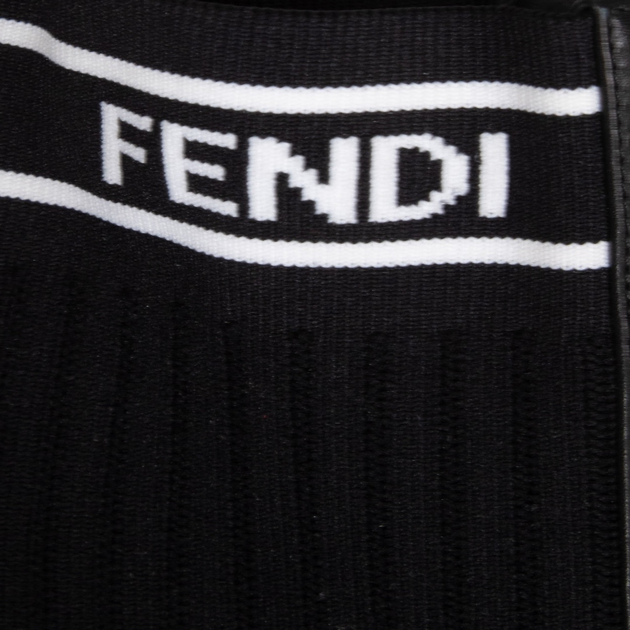 Fendi Black Leather Rockoko Ankle Boots