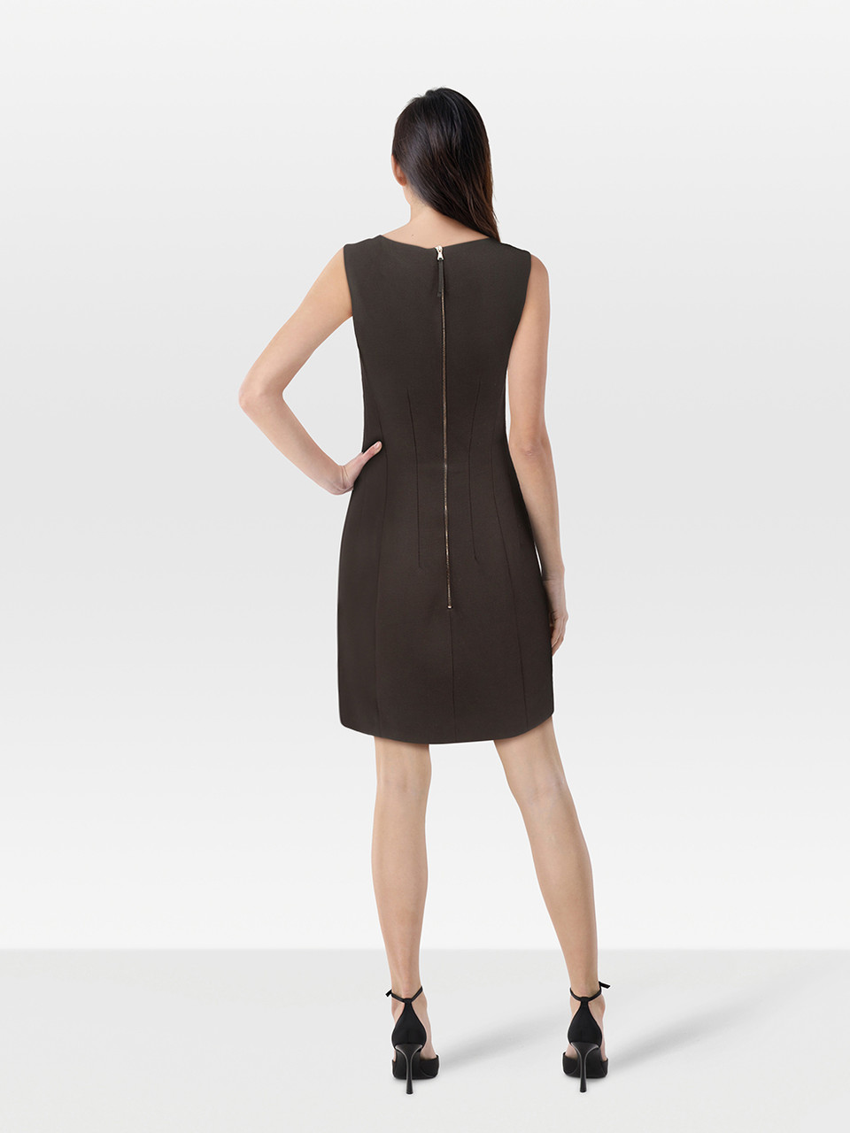 Dolce & Gabbana Black Wool Fitted Dress