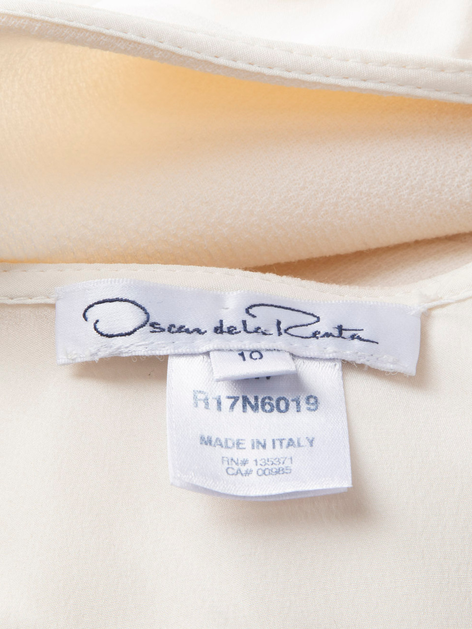 Oscar de la Renta Beige & Black Wool Dress