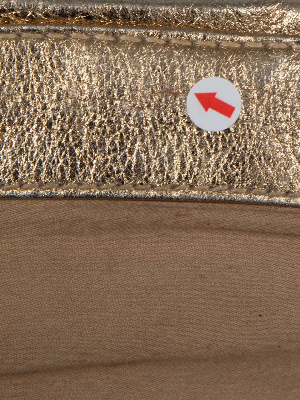 Miu Miu Gold Leather Clutch