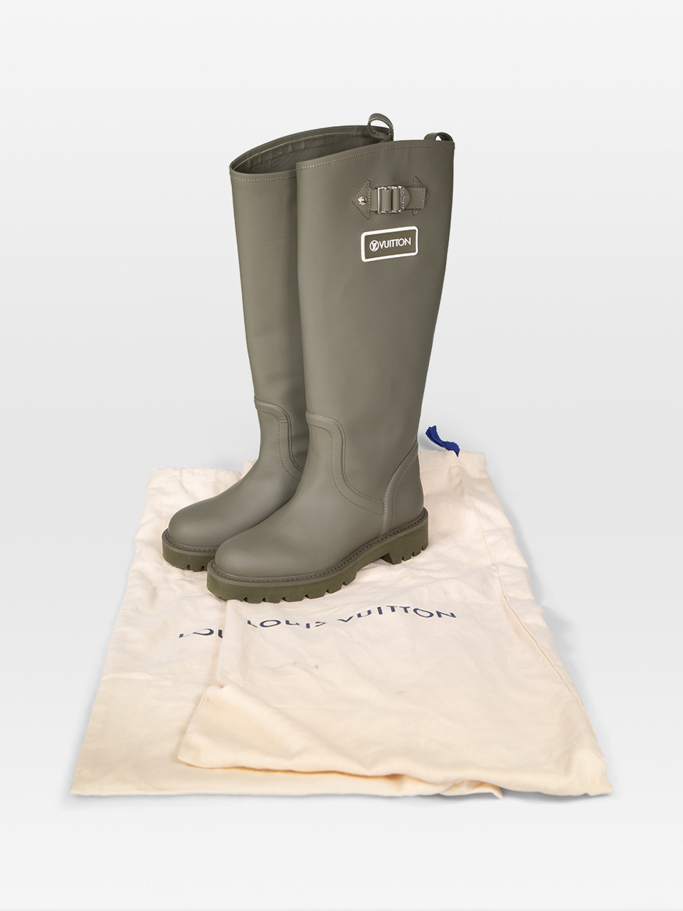 Louis Vuitton Khaki Territory Rain Boots