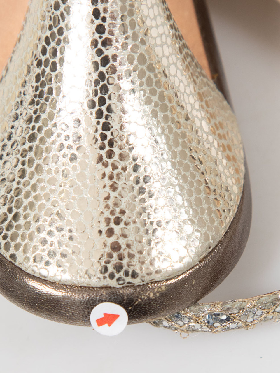 Jimmy Choo Silver Glitter Peep Toe Slingback Heels