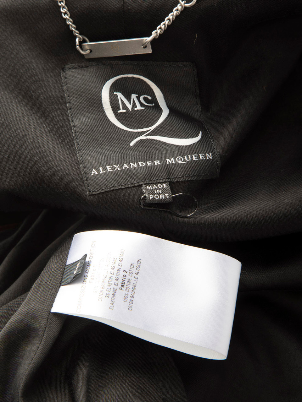 Alexander McQueen Black Velvet Button Up Jacket