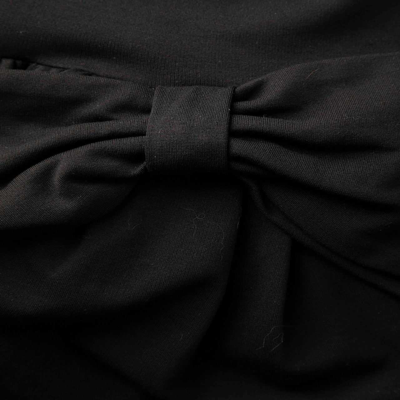 Valentino Garavani Black Bow Hem Mini Dress