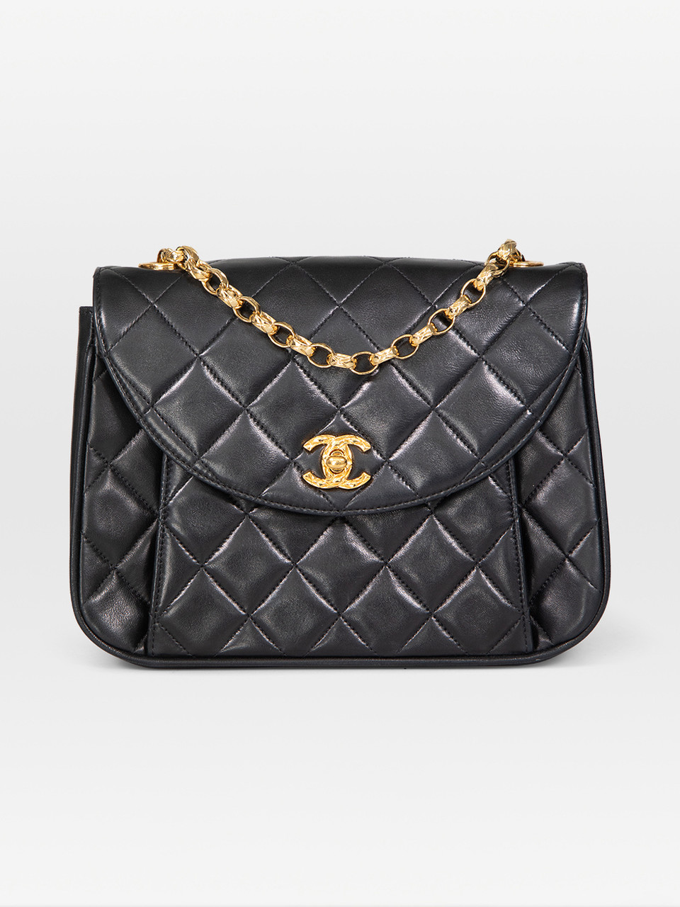 Chanel Vintage Black Lambskin Bijoux Chain Bag