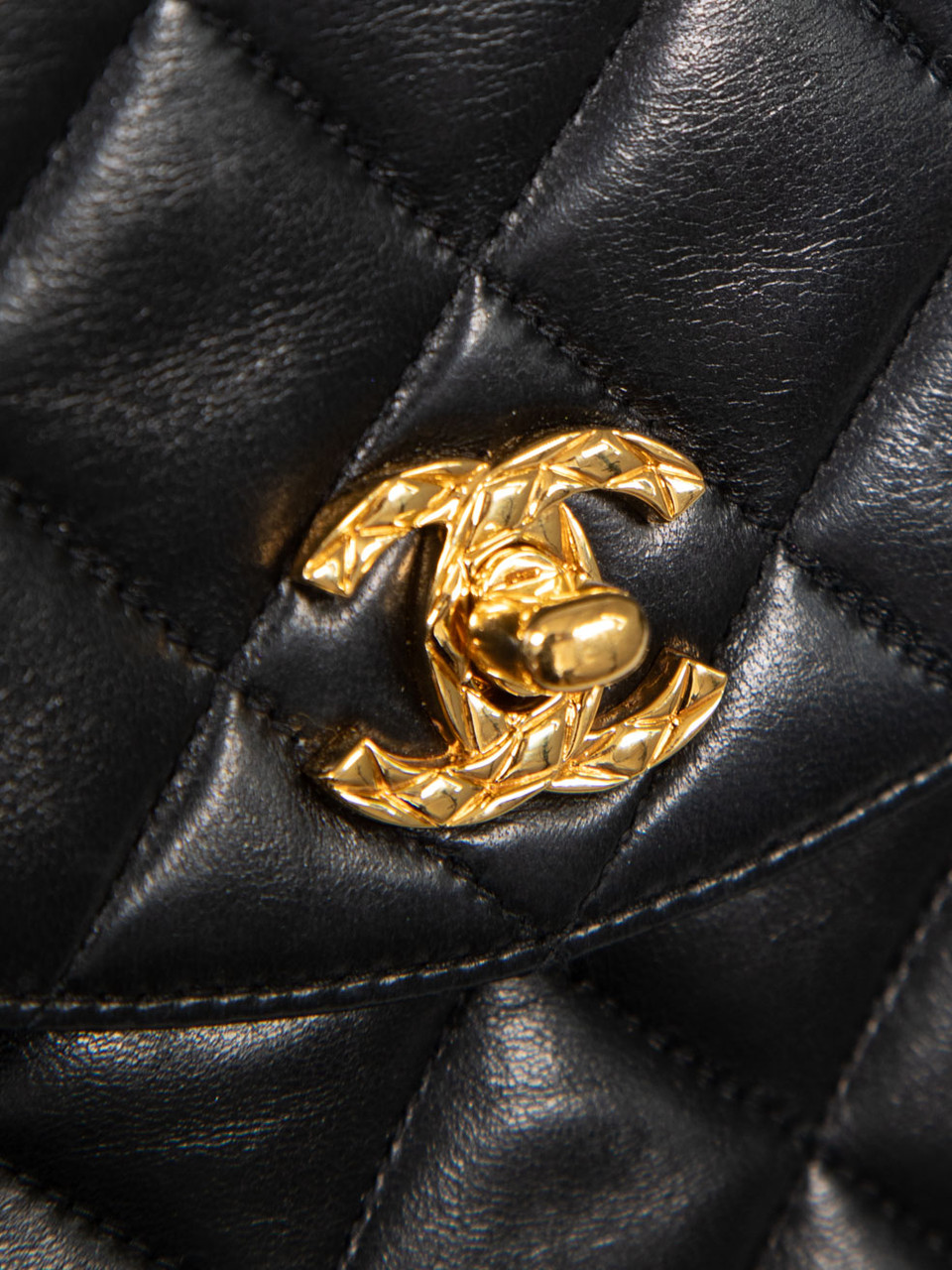 Chanel Vintage Black Lambskin Bijoux Chain Bag