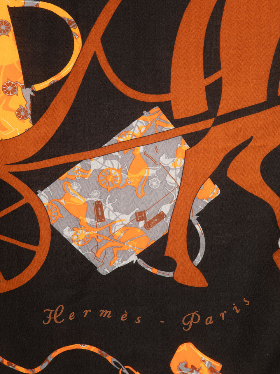 Hermès Cashmere Kelly En Calèche Scarf