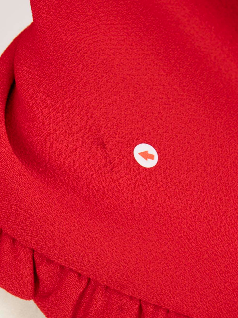 Essentiel Antwerp Red Frill Trim Long Sleeve Dress