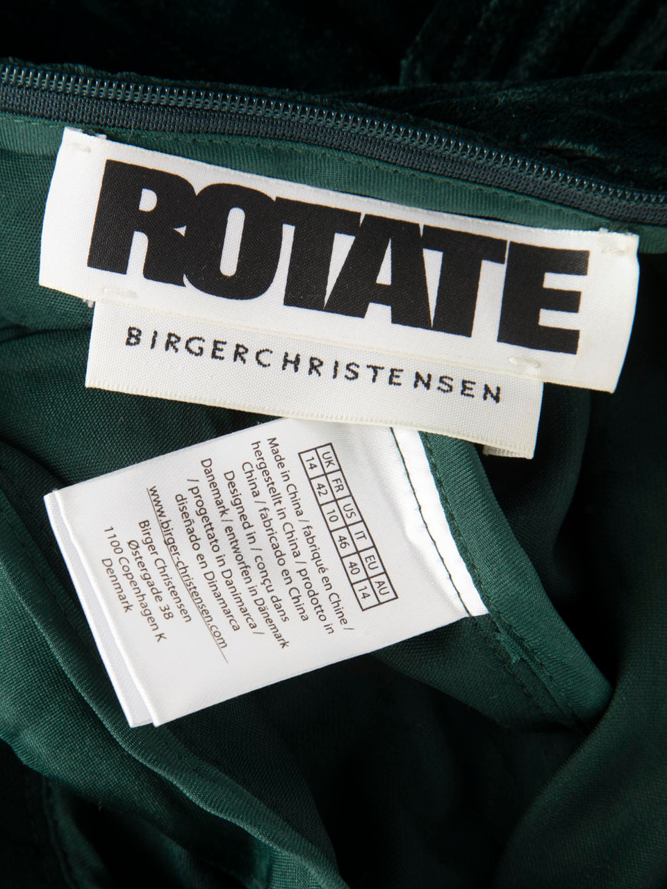 Rotate Green Velvet Long Sleeve Playsuit