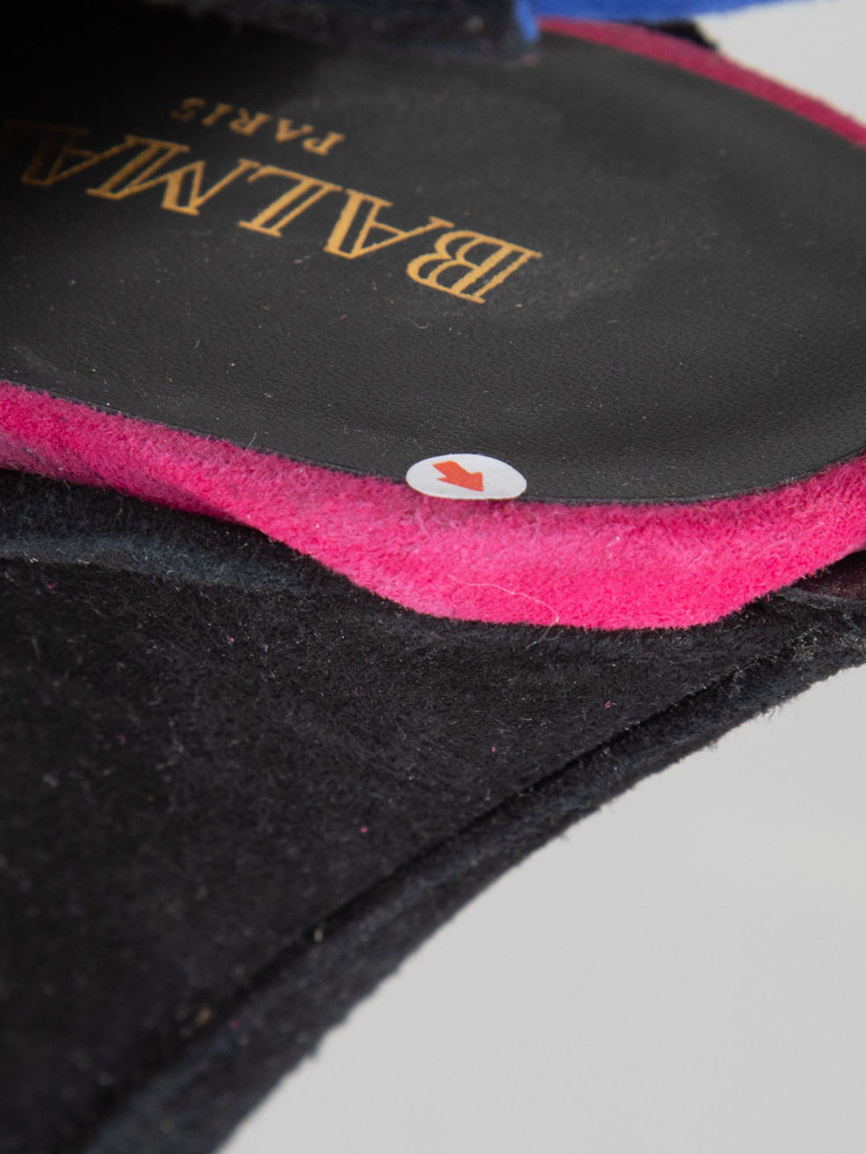 Balmain Suede Panelled Wedge Sandals Balmain Suede Panelled Wedge Sandals