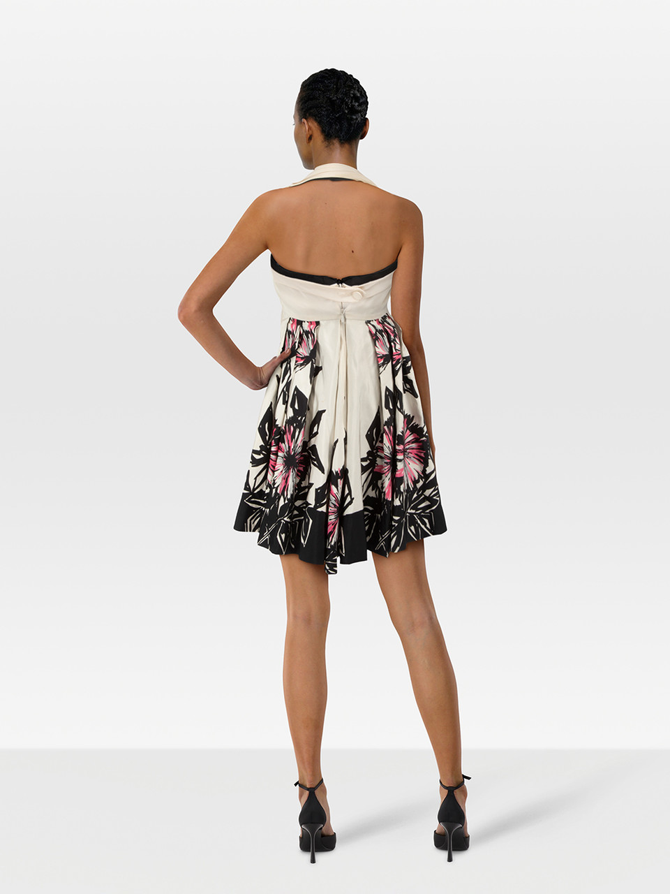 Gucci Floral Silk Halterneck Dress