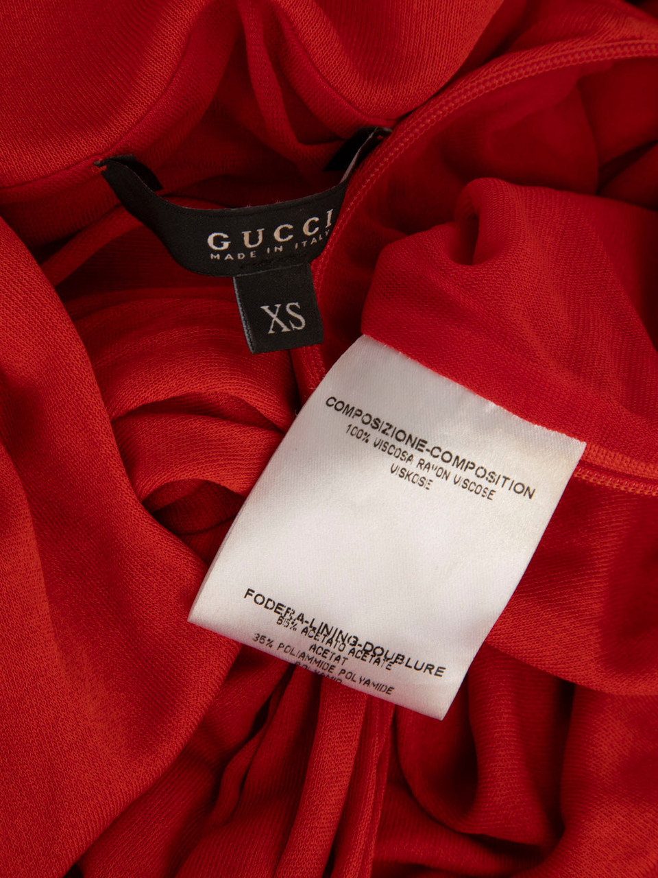 Gucci Red Sleeveless Plunge Neck Top